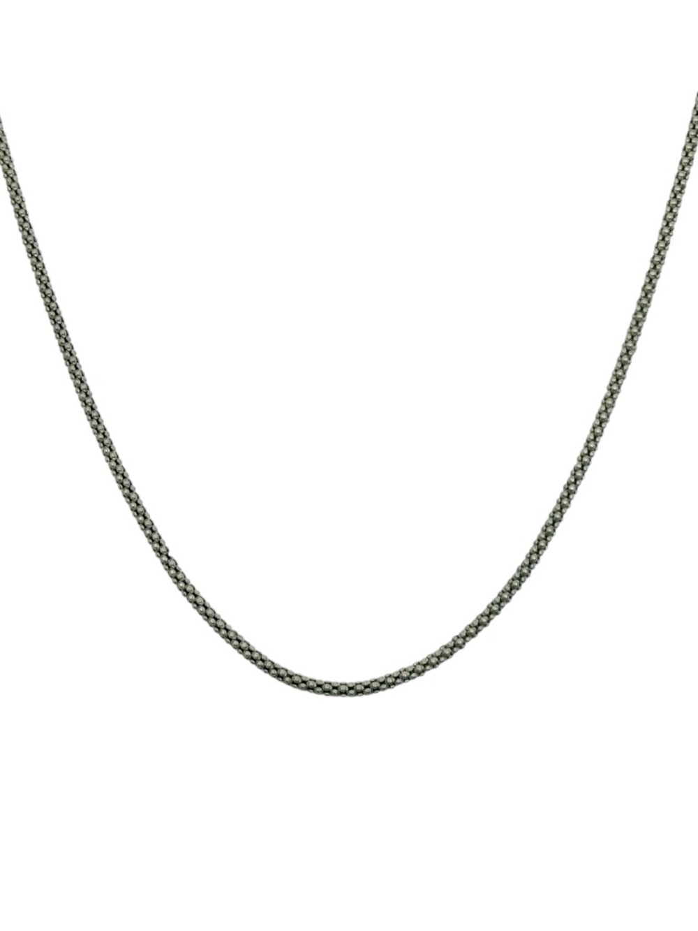 vintage sterling silver popcorn chain necklace - GM1059